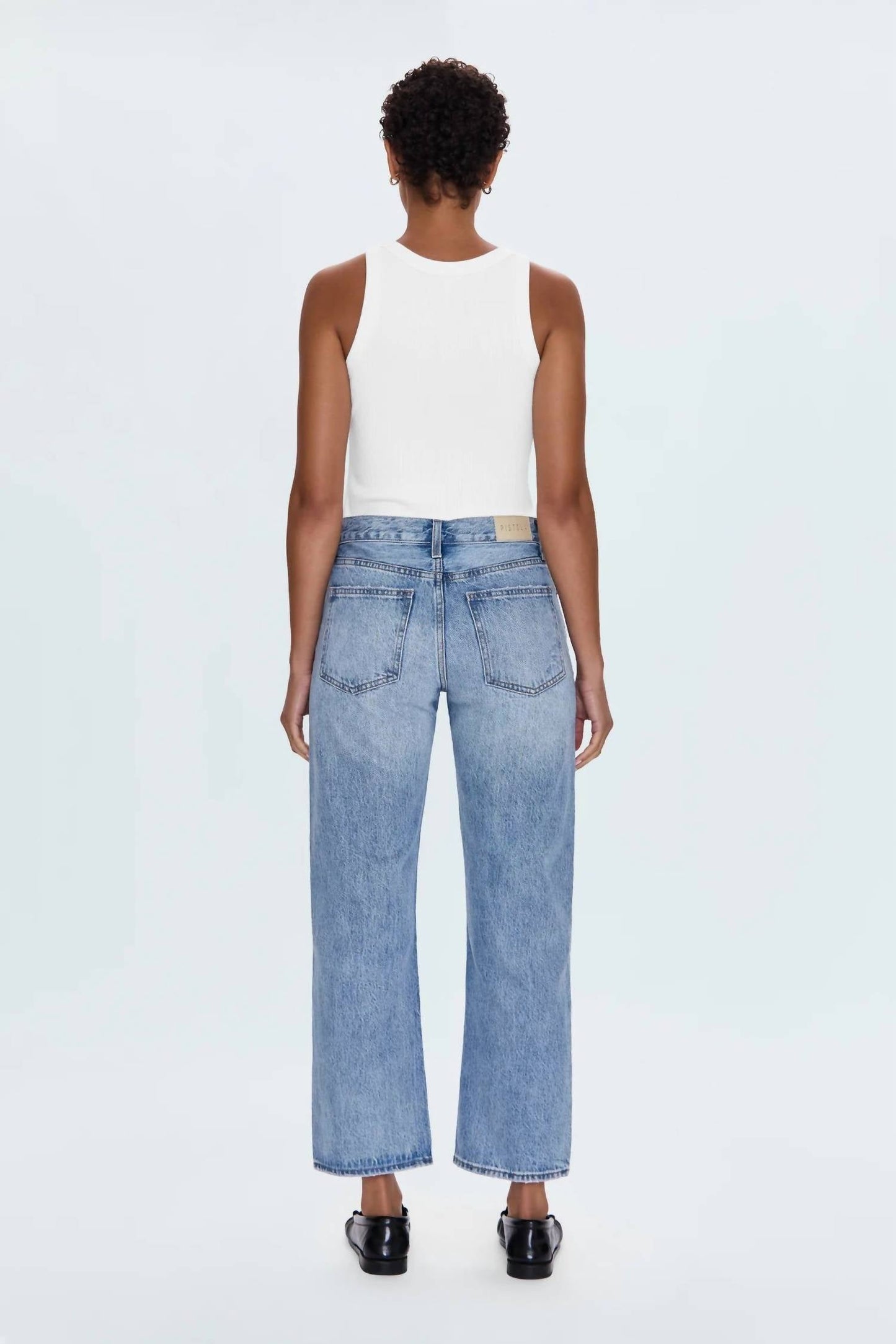 Pistola - Lexi Mid Rise Bowed Straight Jeans