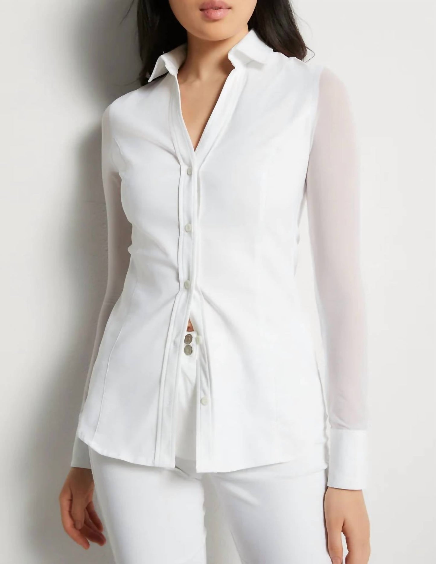 Anatomie - BETH MESH-SLEEVE SHIRT