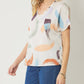 Entro - Brushstroke V-neck Top