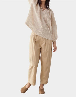 Amente - Textured Peasant Blouse