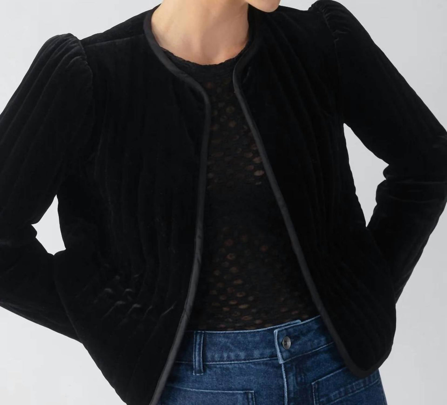 Sanctuary - Quilted Velvet Jacket