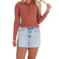 Free People - Lake Henley Stripe Top