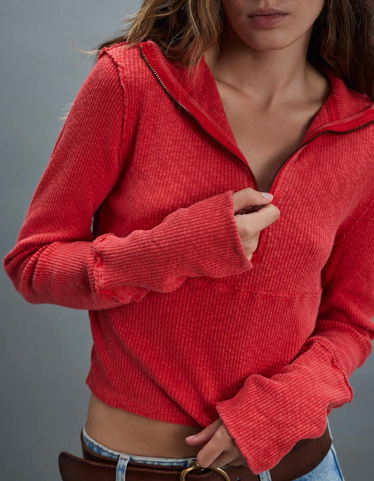 Free People - We The Free Midnight Half Zip Top