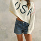 Miou Muse - Usa Long Sleeve Pullover