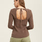 Wishlist - Reagan Ribbed Open Back Sweater