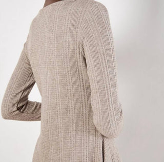 Apricot - Waffle Stripe Soft Touch Dress