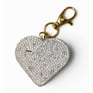 Dml Wholesale - Rhinestone Heart Charm Safety Alarm Keychain