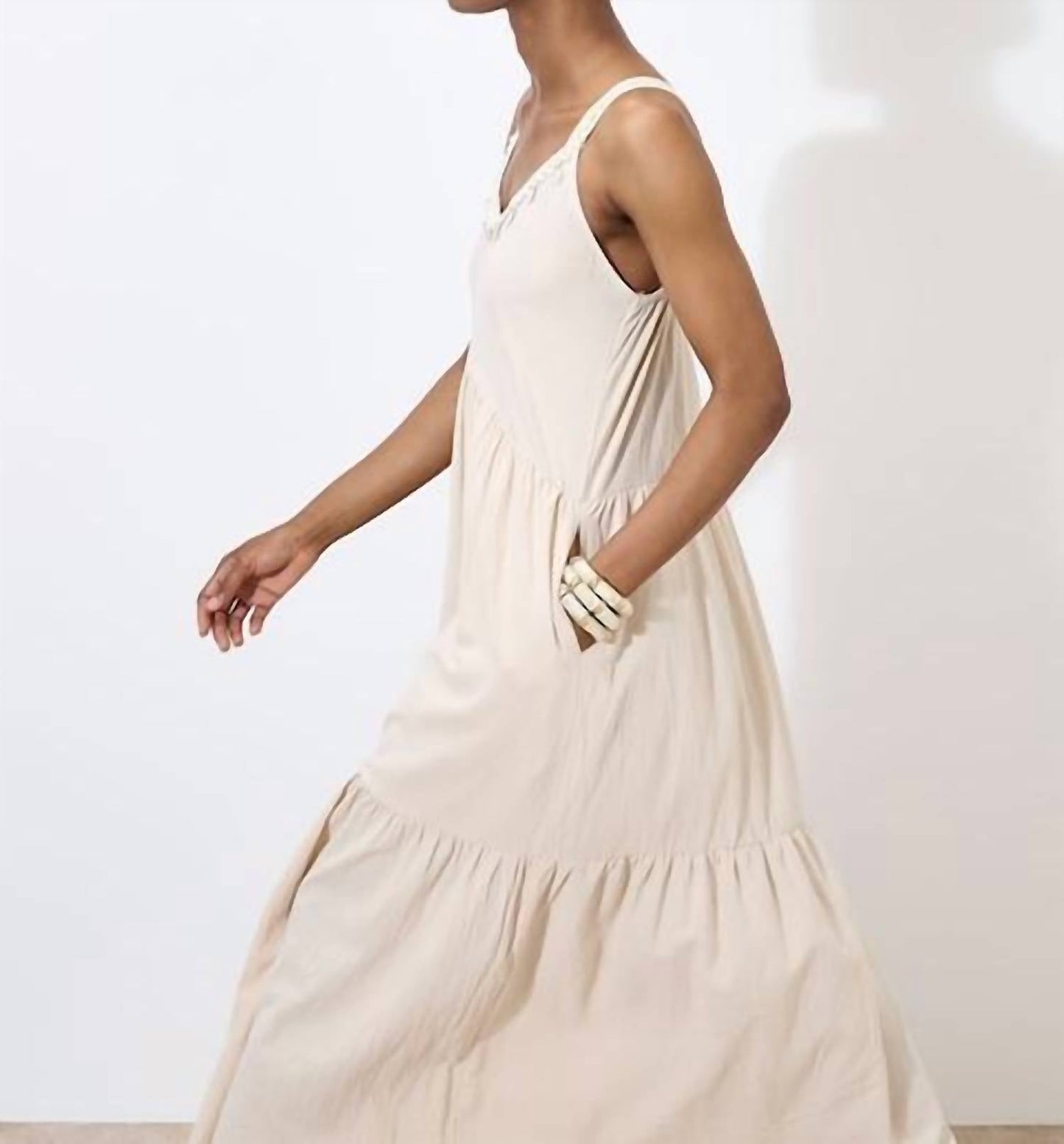 Apricot - Shell Detail Midmaxi Dress