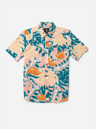 Volcom - Camisa de botões com estampa floral Leaf Pit Big Boys