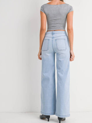 Jbd. - Calça jeans larga com bolsos pequenos