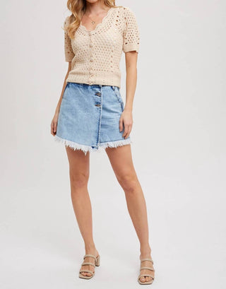 Bluivy - SAIA JEANS COM ACABAMENTO DESFIADO