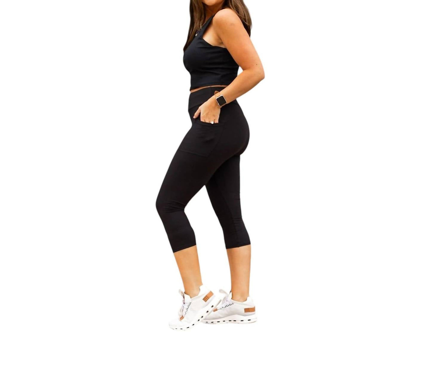 Julia Rose - Cassandra Capri Leggings With Pockets