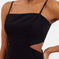French Connection - Echo Crepe Cut Out Slip Dress