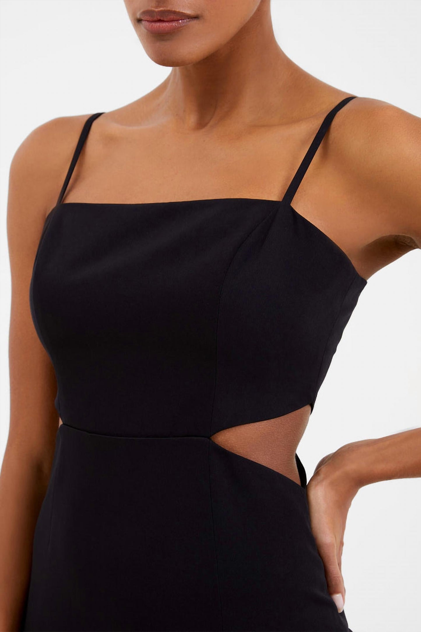 French Connection - Echo Crepe Cut Out Slip Dress