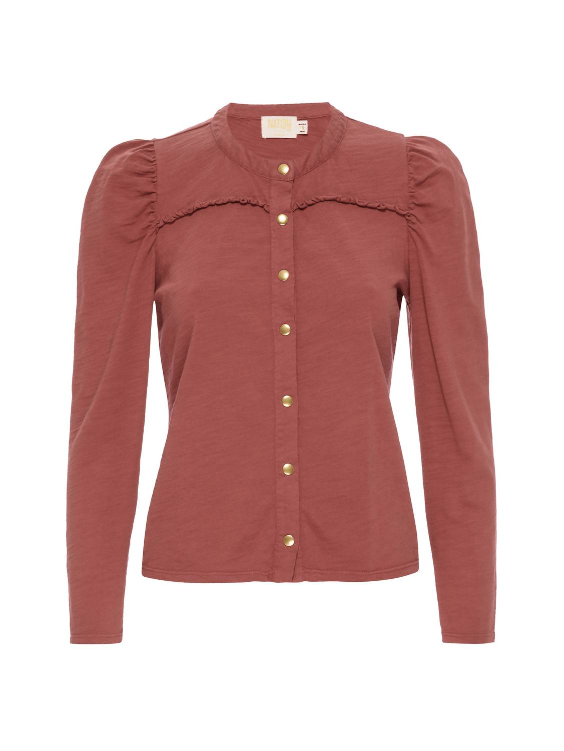 Nation Ltd - JUNIPER FEMME COLLARLESS SHIRT