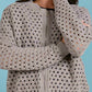 Elan - Open Knit Zip Up Sweater