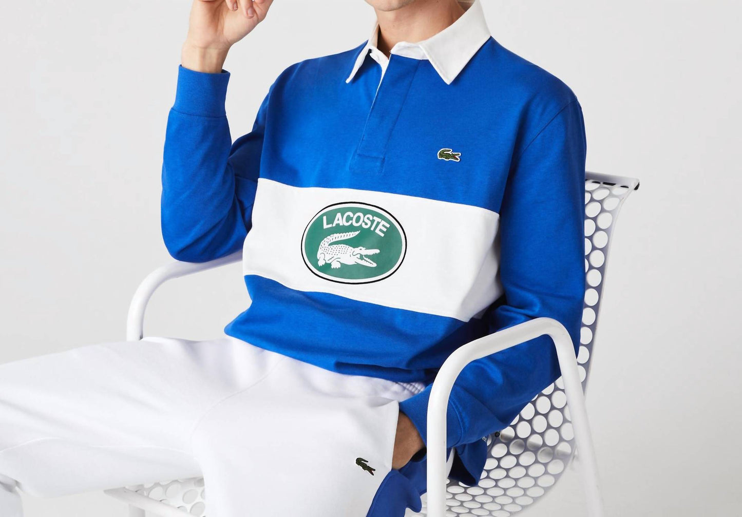 Lacoste - Men's Branded Loose Fit Rugby Polo