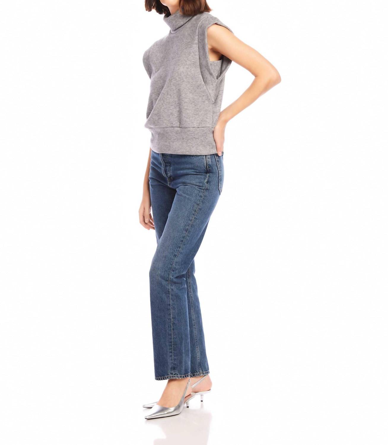Fifteen Twenty - Jodie Sleeveless Turtleneck Top