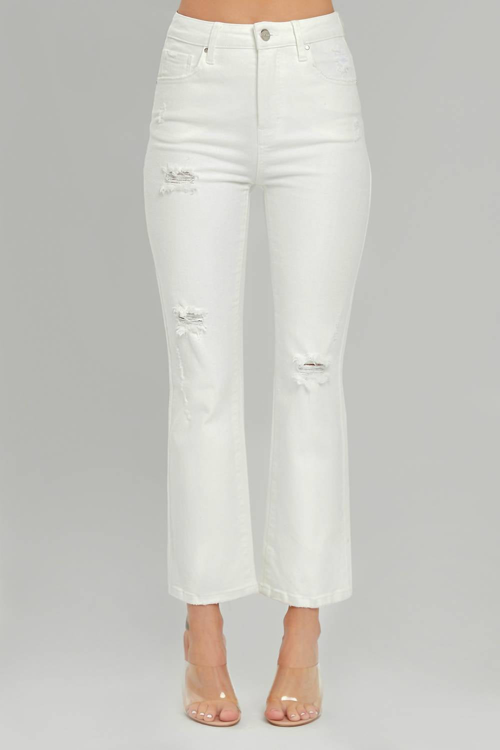 Risen - Demi Distressed Straight Leg Jeans