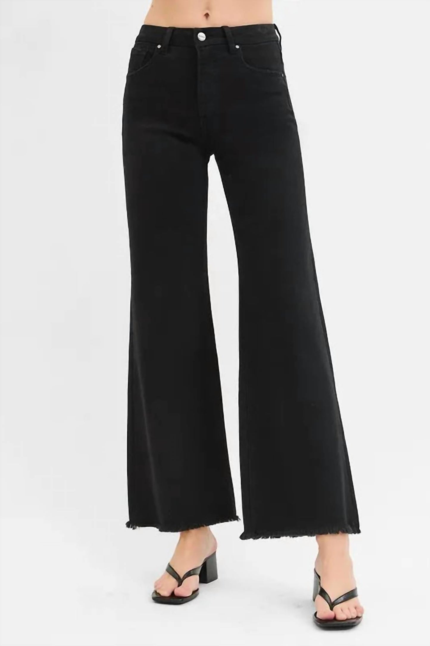 Trendsi - Risen Full Size Tummy Control High Rise Wide Jeans Plus Size
