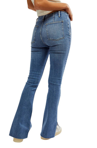 Free People - Calça Jeans Bootcut com Fenda Level Up