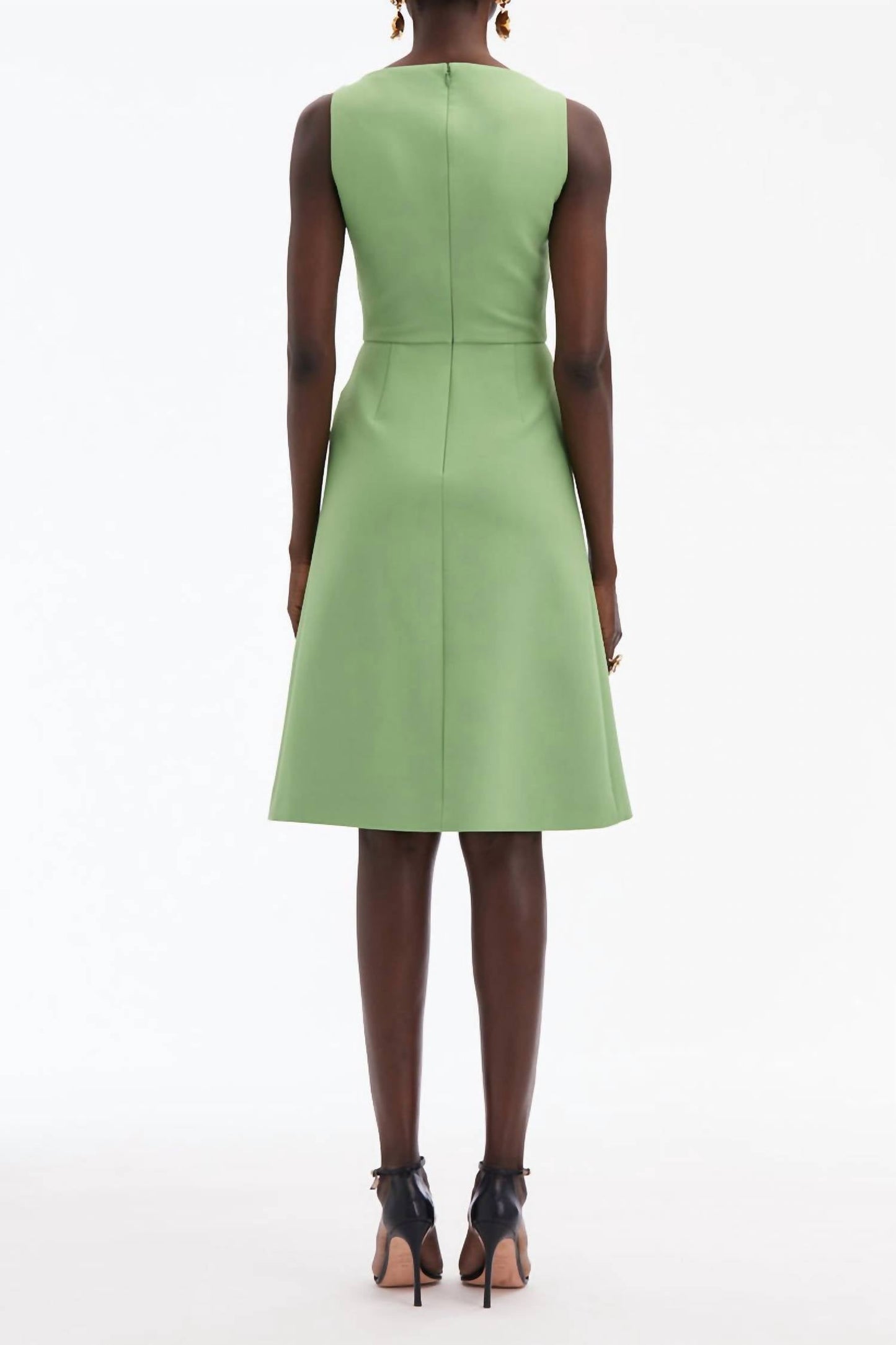 Oscar De La Renta - Women's Sleeveless Inverted Button Dress