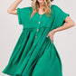 Vestido de manga curta com botões tamanho grande SAGE + FIG