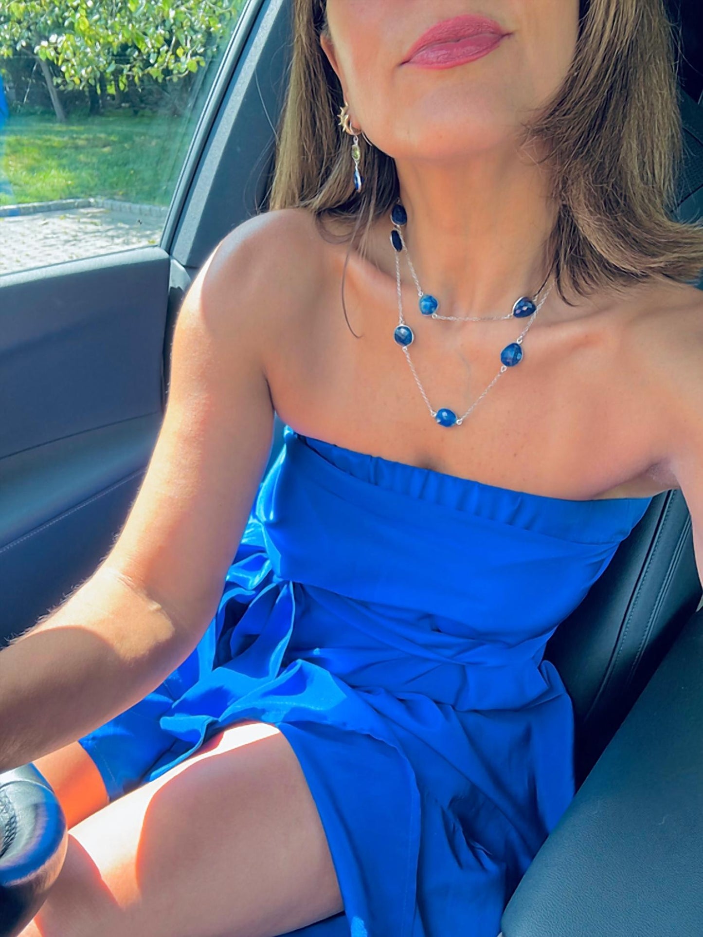 Avenue Chic - Women's Lapis Layered Necklace