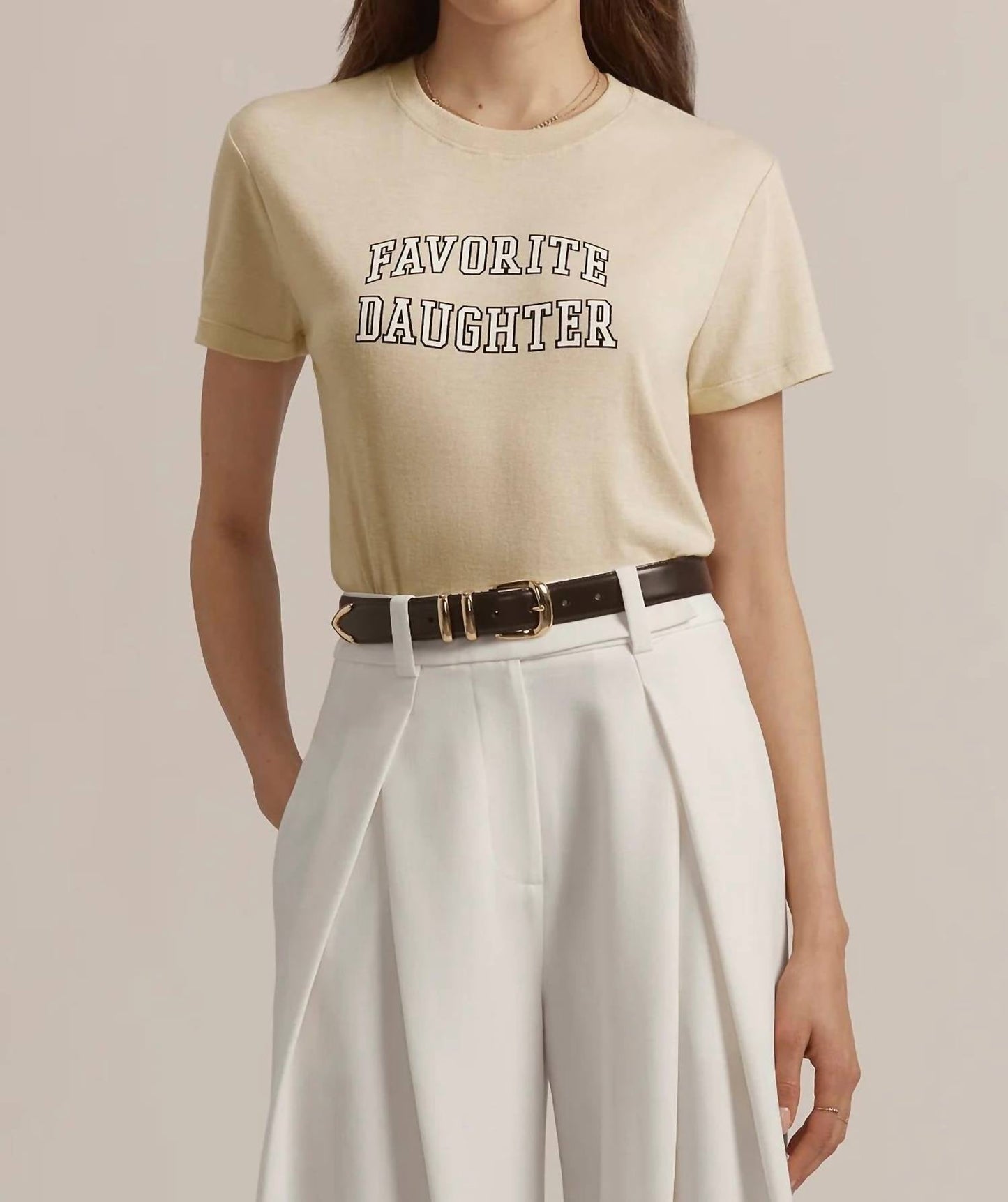 Favorite Daughter - Cropped Collegiate Tee