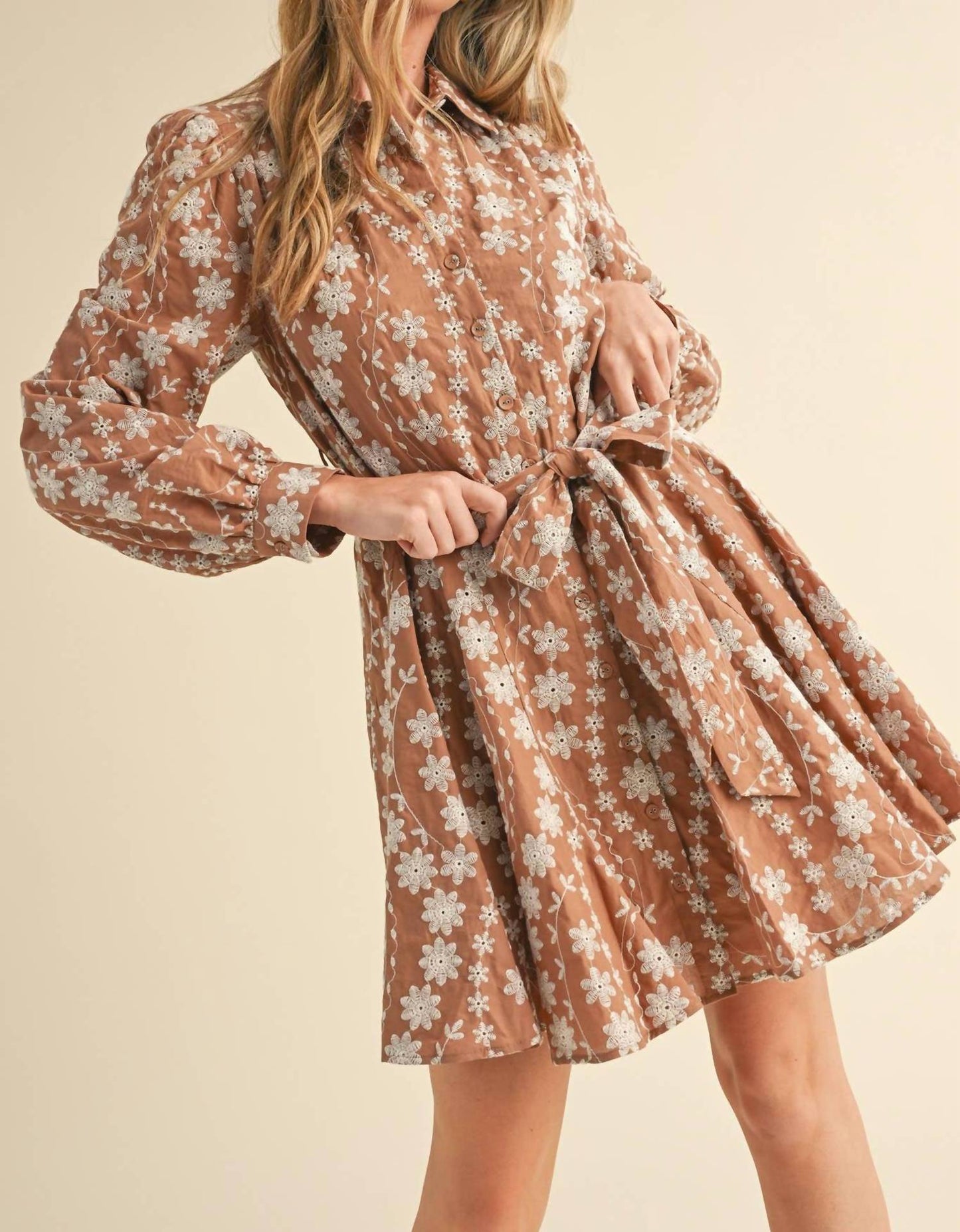 &Merci - Floral Embrodiered Mini Dress