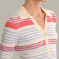525 America - Calla Striped Polo Top