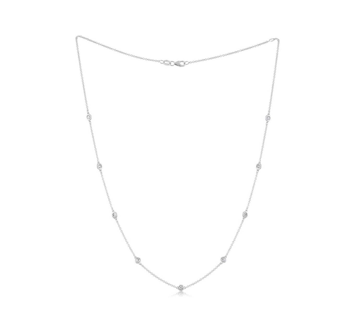 Diana M Jewels - 1.00 Cts Diamonds-by-the-yard Necklace