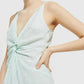 Topshop - Spot Twist V Neck Maxi