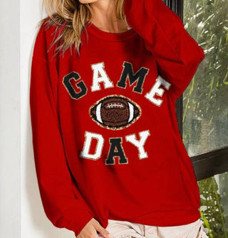 Bibi - Game Day Letter Patches Sweatshirt