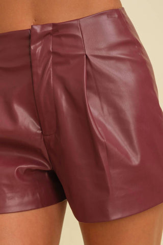 Cloud Ten - Faux Leather Shorts