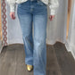 Bayeas - Mid Rise Wide Leg Jeans