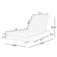 Acacia Wood Chaise Lounge with Cushion - Teak Finish