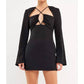 2.7 August Apparel - Crossover Straps Fitted Mini Dress