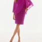 Joseph Ribkoff - Chiffon Overlay Textured Sheath Dress