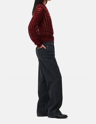 Ganni - Calça Jeans com Cordão Izey