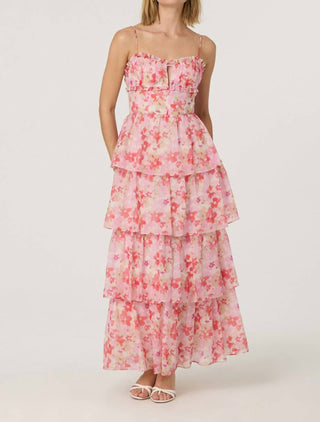 Astr - Vonnessa Pleated Floral Maxi Dress