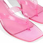Steve Madden - Women's Tracie Y2k Jelly Thong Kitten Heel Sandal