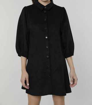 Dolce Cabo - Vestido de couro Everywhere com mangas bufantes