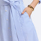 Foxcroft - Fiona Seersucker Thin Stripe 3/4 Sleeve Dress