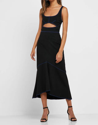 Topshop - Vestido flare com recorte nas costas nadador e ajuste justo