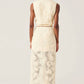 Astr - Sol Textured Floral Knit Midi Skirt