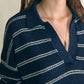 Faherty - Miramar Linen Polo V-neck Sweater