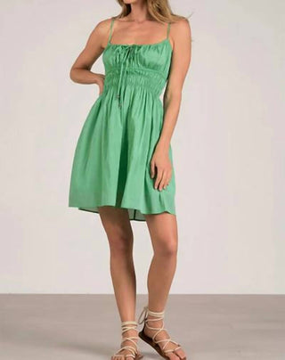 Elan - Vestido Mini Vestido Smocked com Alças Spagetti