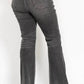 Judy Blue - Full Size Midi Rise Tummy Control Release Hem Flare Jeans