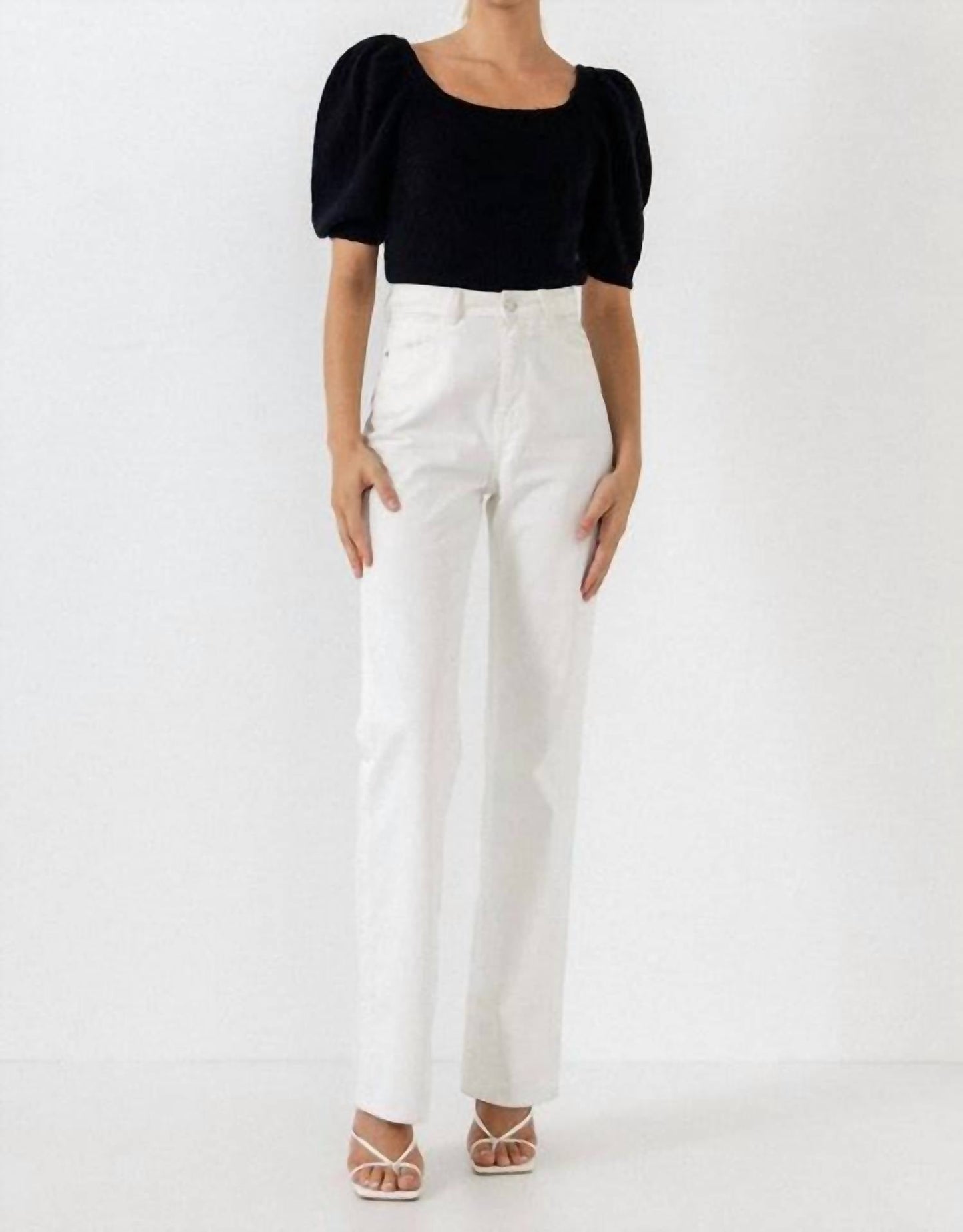 2.7 August Apparel - Puff Sleeve Sweater